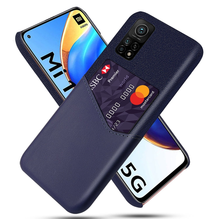 For Xiaomi Mi 10T Pro 5G Cloth Texture PC + PU Leather Back Cover Shockproof Case with Card Slot