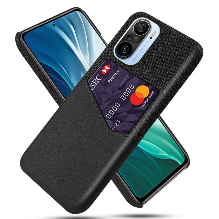 For Xiaomi Mi 11i 5G Cloth Texture PC + PU Leather Back Cover Shockproof Case with Card Slot