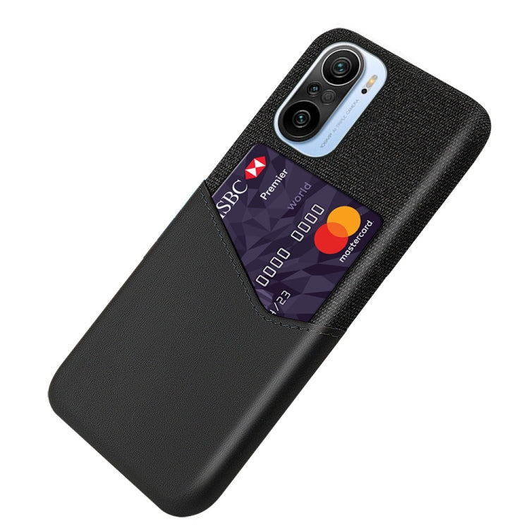 For Xiaomi Mi 11i 5G Cloth Texture PC + PU Leather Back Cover Shockproof Case with Card Slot