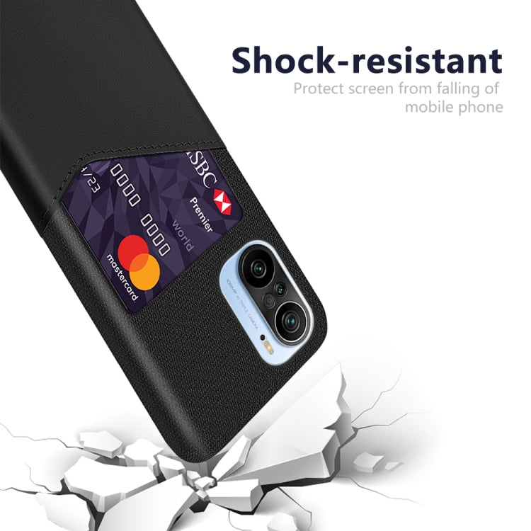 For Xiaomi Mi 11i 5G Cloth Texture PC + PU Leather Back Cover Shockproof Case with Card Slot