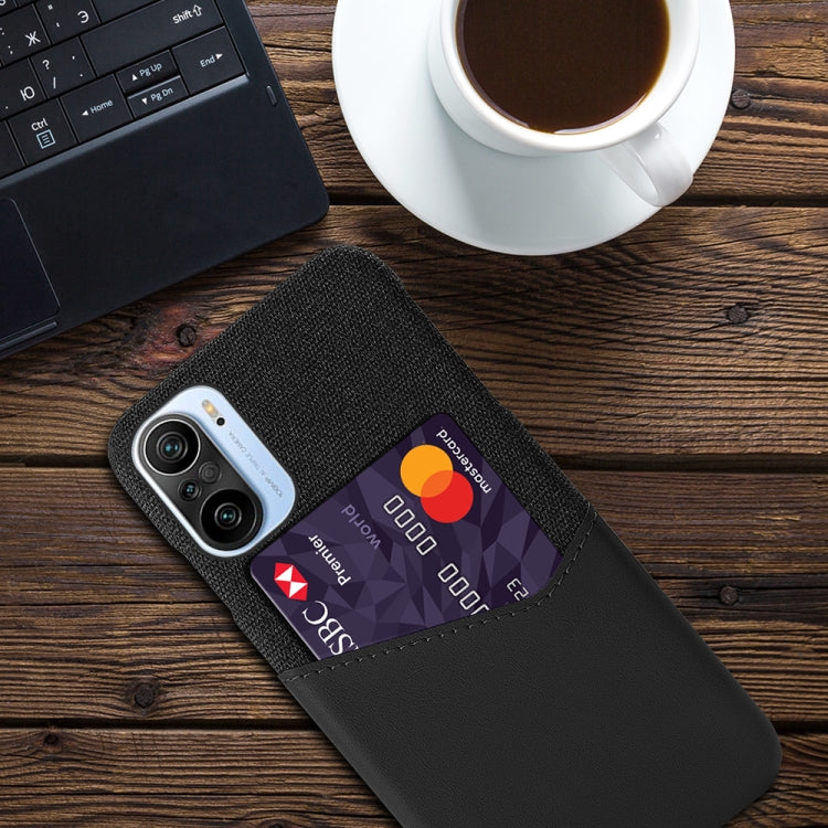 For Xiaomi Mi 11i 5G Cloth Texture PC + PU Leather Back Cover Shockproof Case with Card Slot