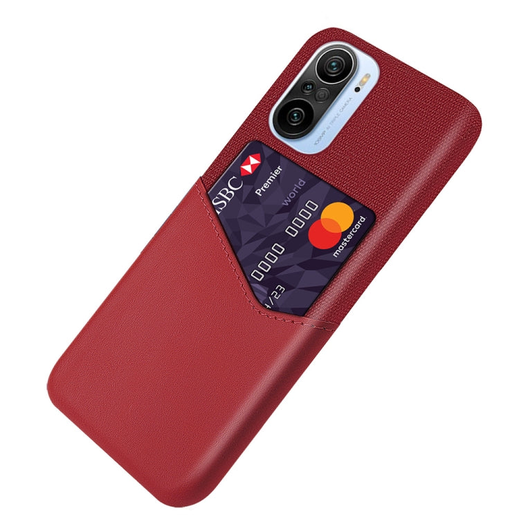 For Xiaomi Mi 11i 5G Cloth Texture PC + PU Leather Back Cover Shockproof Case with Card Slot