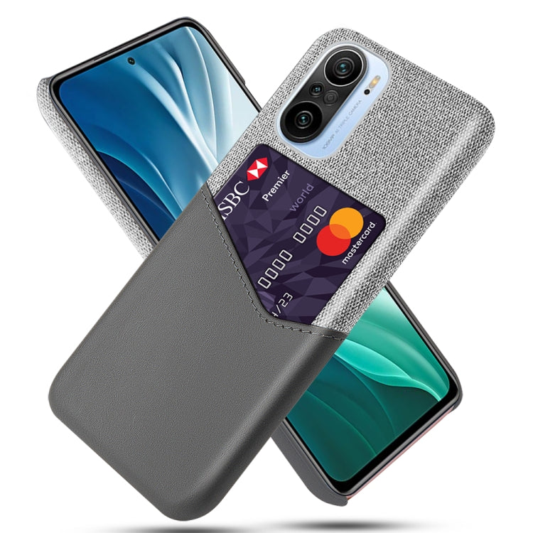 For Xiaomi Mi 11i 5G Cloth Texture PC + PU Leather Back Cover Shockproof Case with Card Slot