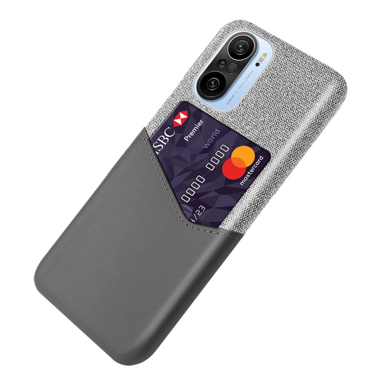 For Xiaomi Mi 11i 5G Cloth Texture PC + PU Leather Back Cover Shockproof Case with Card Slot