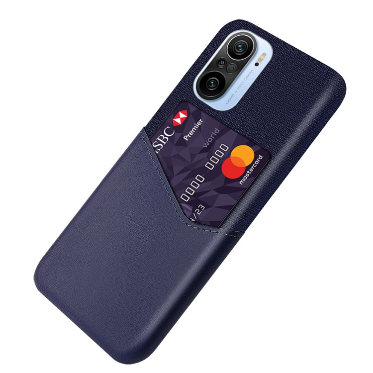 For Xiaomi Mi 11i 5G Cloth Texture PC + PU Leather Back Cover Shockproof Case with Card Slot