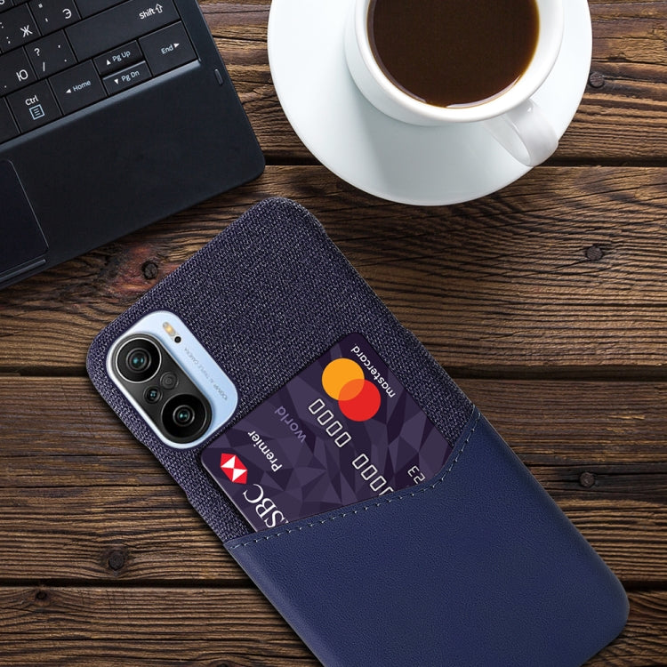 For Xiaomi Mi 11i 5G Cloth Texture PC + PU Leather Back Cover Shockproof Case with Card Slot