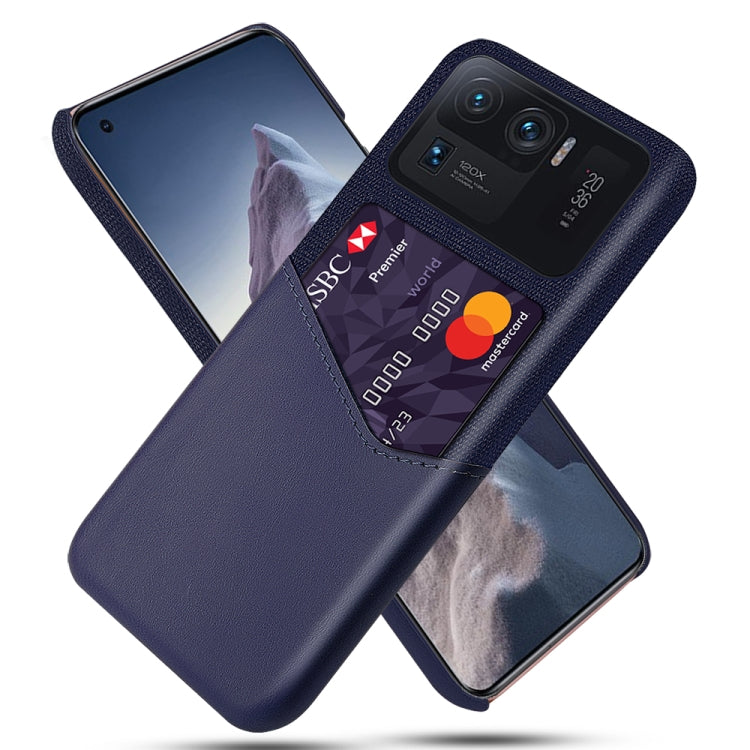 For Xiaomi Mi 11 Ultra Cloth Texture PC + PU Leather Back Cover Shockproof Case with Card Slot