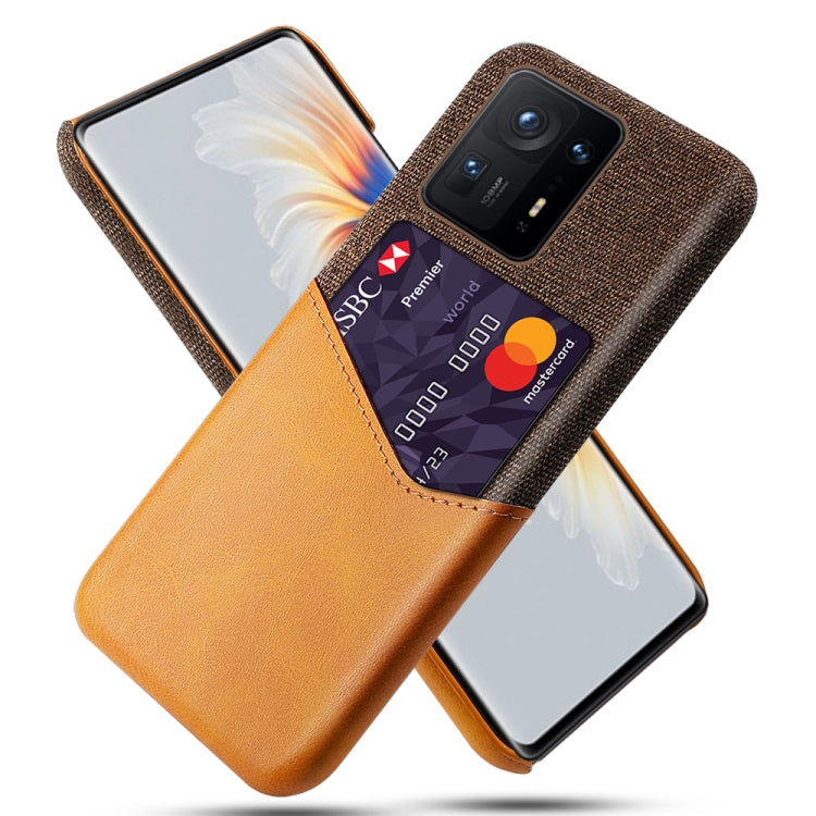For Xiaomi Mi Mix 4 5G Cloth Texture PC + PU Leather Back Cover Shockproof Case with Card Slot