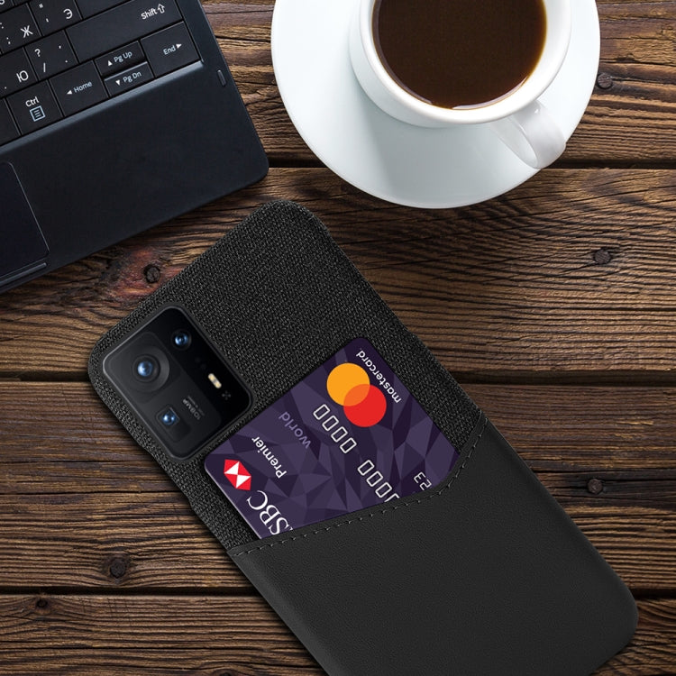 For Xiaomi Mi Mix 4 5G Cloth Texture PC + PU Leather Back Cover Shockproof Case with Card Slot