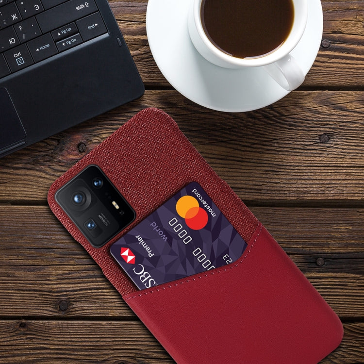 For Xiaomi Mi Mix 4 5G Cloth Texture PC + PU Leather Back Cover Shockproof Case with Card Slot