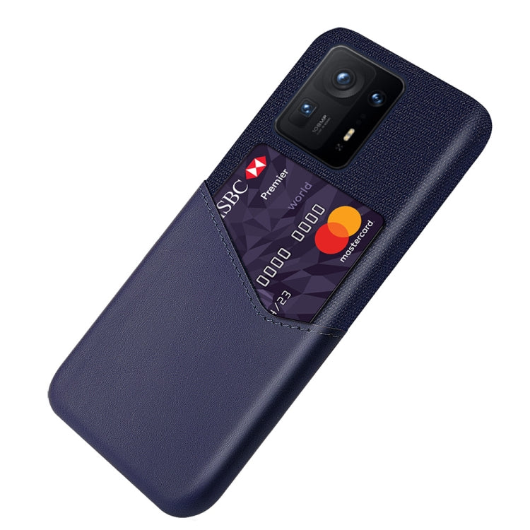 For Xiaomi Mi Mix 4 5G Cloth Texture PC + PU Leather Back Cover Shockproof Case with Card Slot