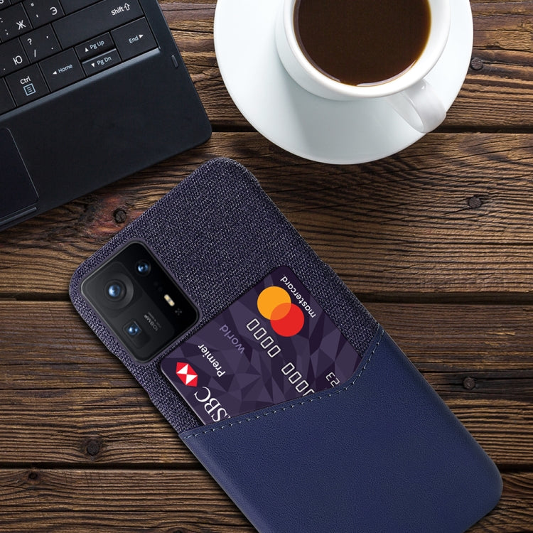 For Xiaomi Mi Mix 4 5G Cloth Texture PC + PU Leather Back Cover Shockproof Case with Card Slot