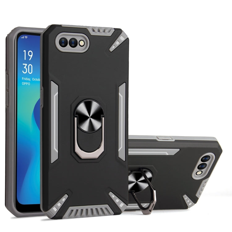 For OPPO A1k PC + TPU Protective Case with 360 Degrees Rotatable Ring Holder