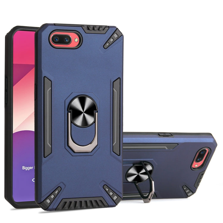 For OPPO A3s PC + TPU Protective Case with 360 Degrees Rotatable Ring Holder