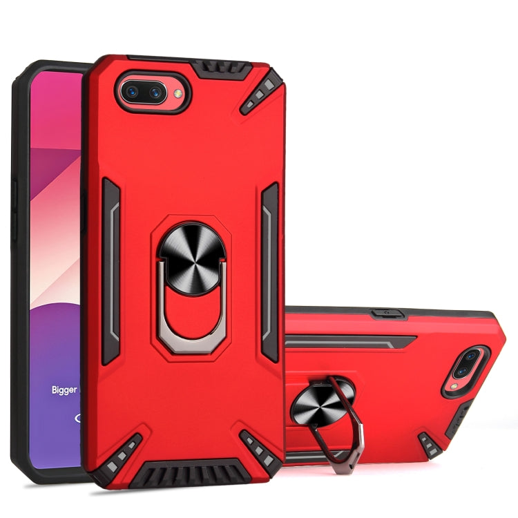 For OPPO A3s PC + TPU Protective Case with 360 Degrees Rotatable Ring Holder