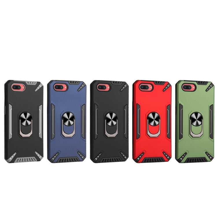 For OPPO A3s PC + TPU Protective Case with 360 Degrees Rotatable Ring Holder