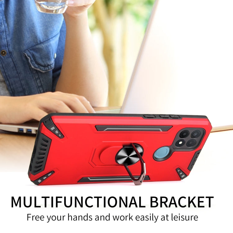 For OPPO A15 PC + TPU Protective Case with 360 Degrees Rotatable Ring Holder