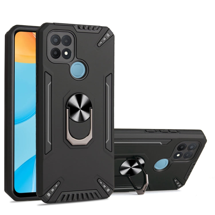 For OPPO A15 PC + TPU Protective Case with 360 Degrees Rotatable Ring Holder