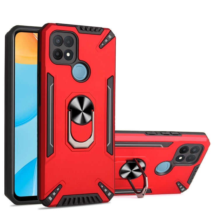 For OPPO A15 PC + TPU Protective Case with 360 Degrees Rotatable Ring Holder