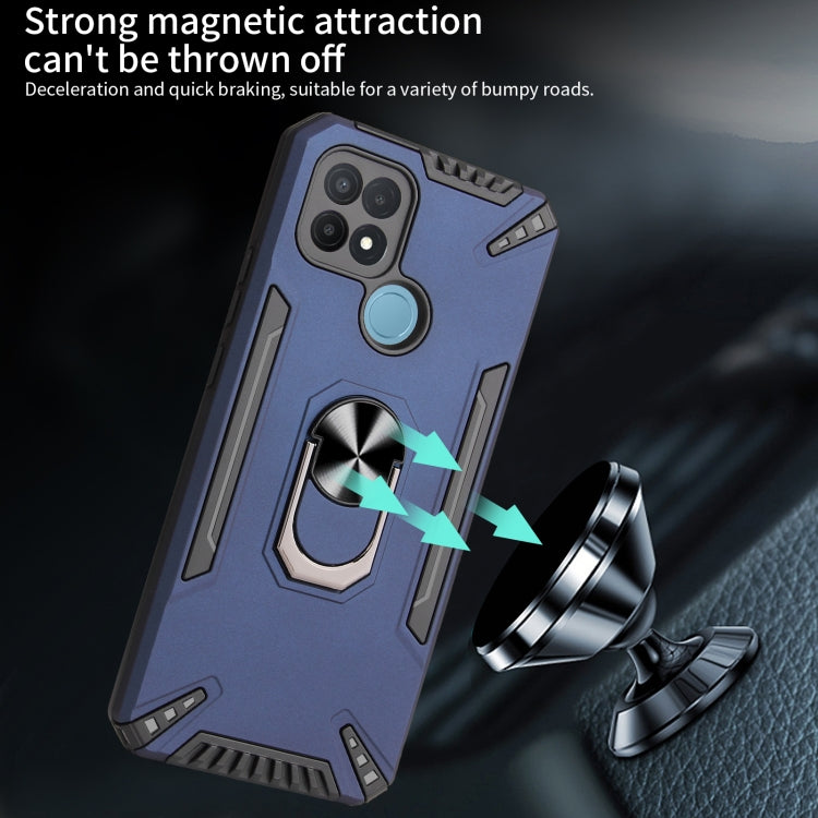 For OPPO A15 PC + TPU Protective Case with 360 Degrees Rotatable Ring Holder