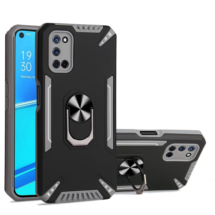 For OPPO A52 / A72 / A92 PC + TPU Protective Case with 360 Degrees Rotatable Ring Holder