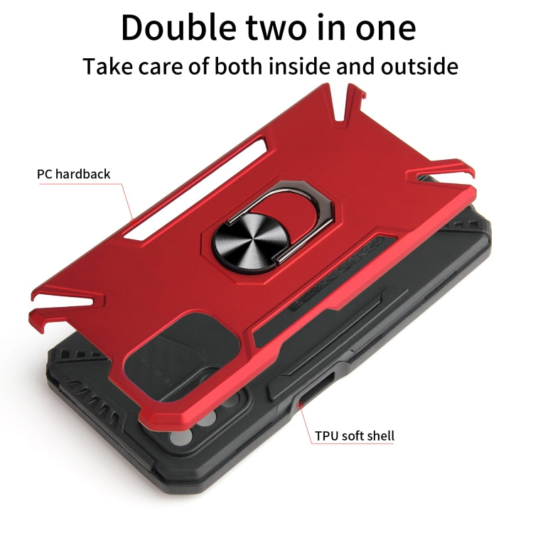 For OPPO A52 / A72 / A92 PC + TPU Protective Case with 360 Degrees Rotatable Ring Holder