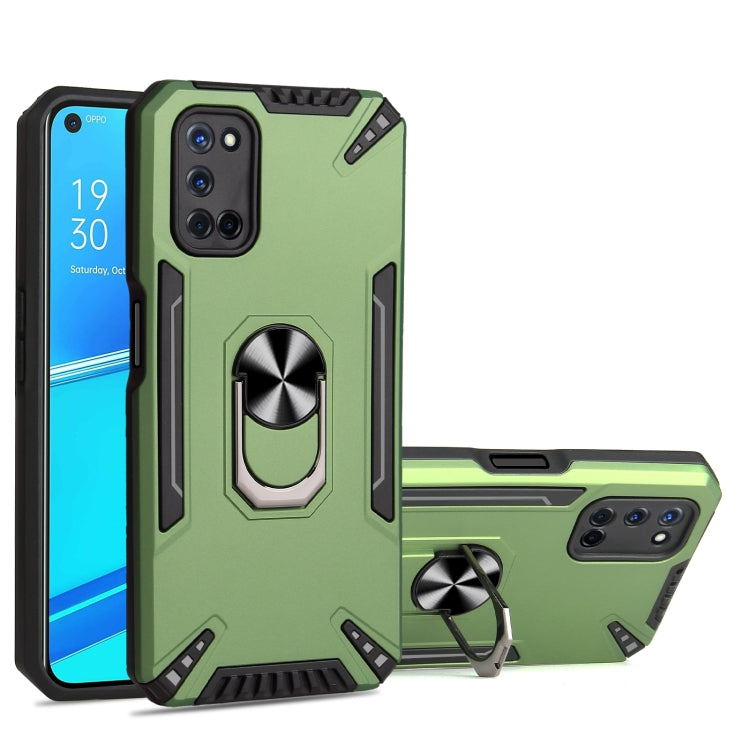 For OPPO A52 / A72 / A92 PC + TPU Protective Case with 360 Degrees Rotatable Ring Holder
