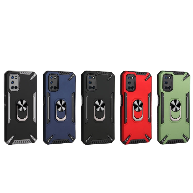 For OPPO A52 / A72 / A92 PC + TPU Protective Case with 360 Degrees Rotatable Ring Holder