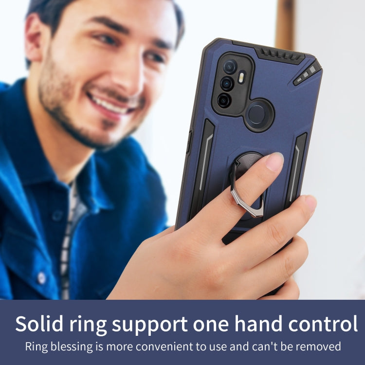 For OPPO A53 PC + TPU Protective Case with 360 Degrees Rotatable Ring Holder