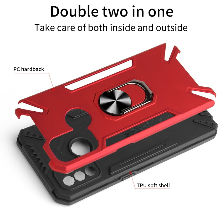 For OPPO A53 PC + TPU Protective Case with 360 Degrees Rotatable Ring Holder