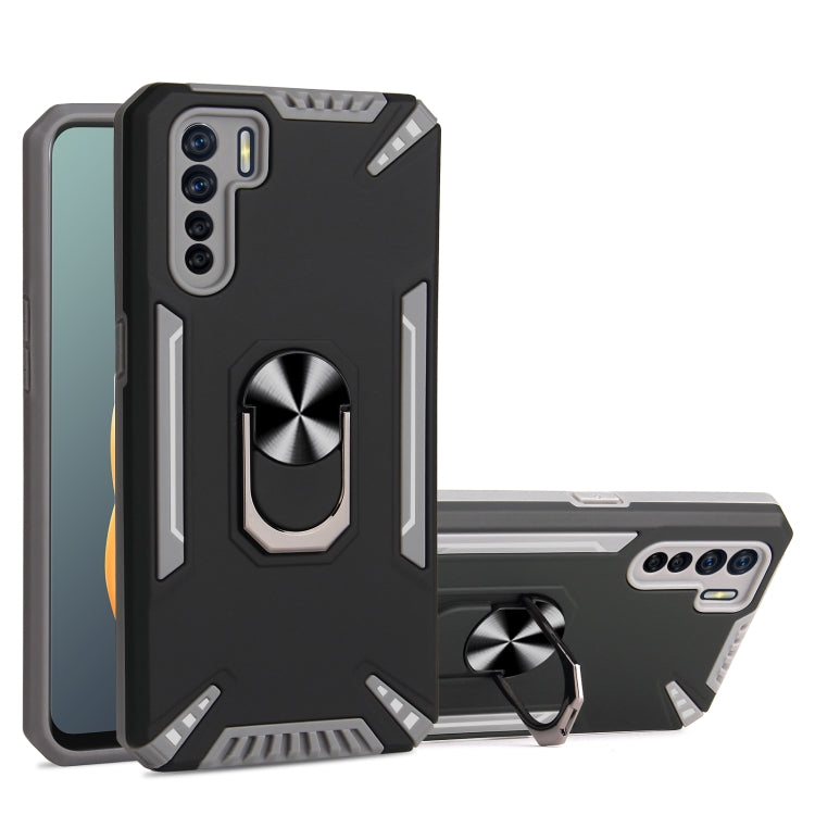 For OPPO A91 / Reno3 PC + TPU Protective Case with 360 Degrees Rotatable Ring Holder