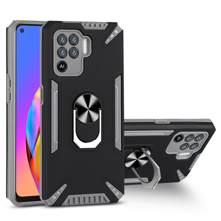 For OPPO F19 Pro PC + TPU Protective Case with 360 Degrees Rotatable Ring Holder