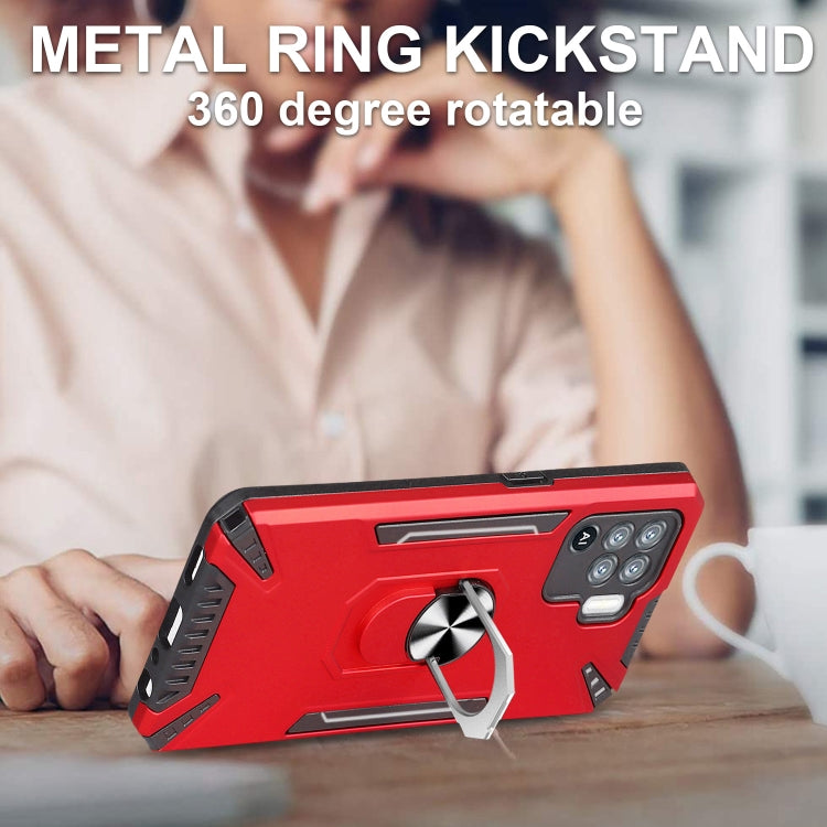 For OPPO F19 Pro PC + TPU Protective Case with 360 Degrees Rotatable Ring Holder