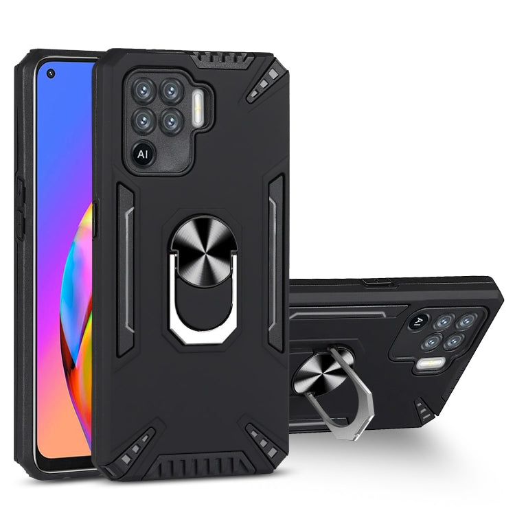 For OPPO F19 Pro PC + TPU Protective Case with 360 Degrees Rotatable Ring Holder