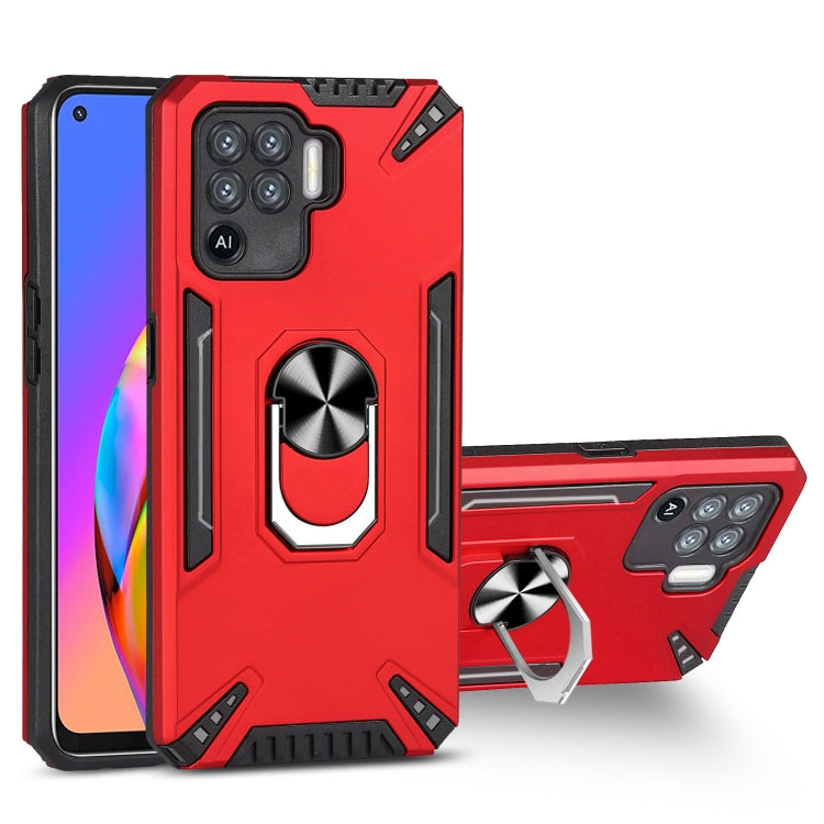 For OPPO F19 Pro PC + TPU Protective Case with 360 Degrees Rotatable Ring Holder