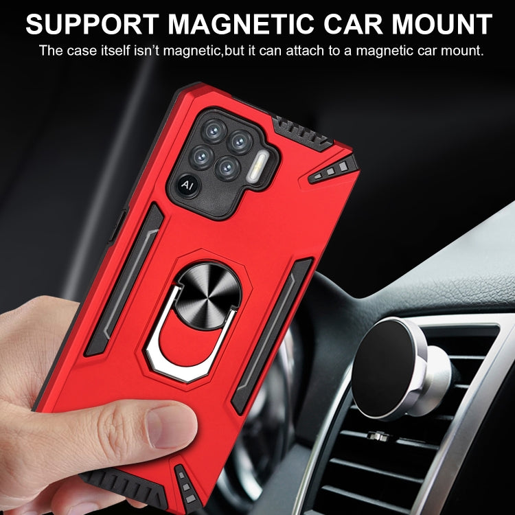 For OPPO F19 Pro PC + TPU Protective Case with 360 Degrees Rotatable Ring Holder