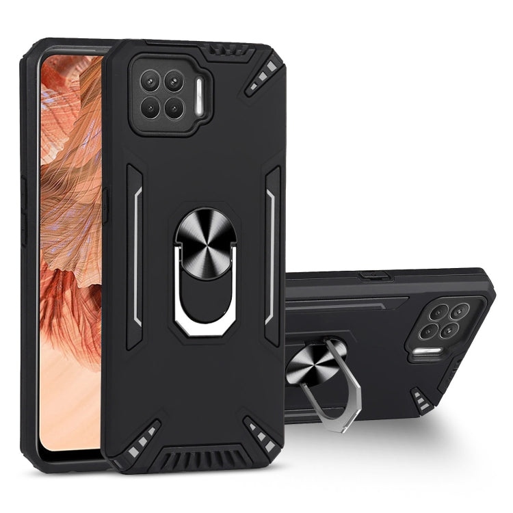 For OPPO F17 PC + TPU Protective Case with 360 Degrees Rotatable Ring Holder