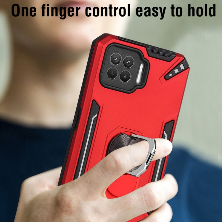 For OPPO F17 PC + TPU Protective Case with 360 Degrees Rotatable Ring Holder