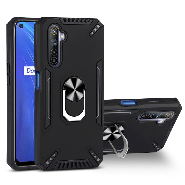For Realme 6 PC + TPU Protective Case with 360 Degrees Rotatable Ring Holder