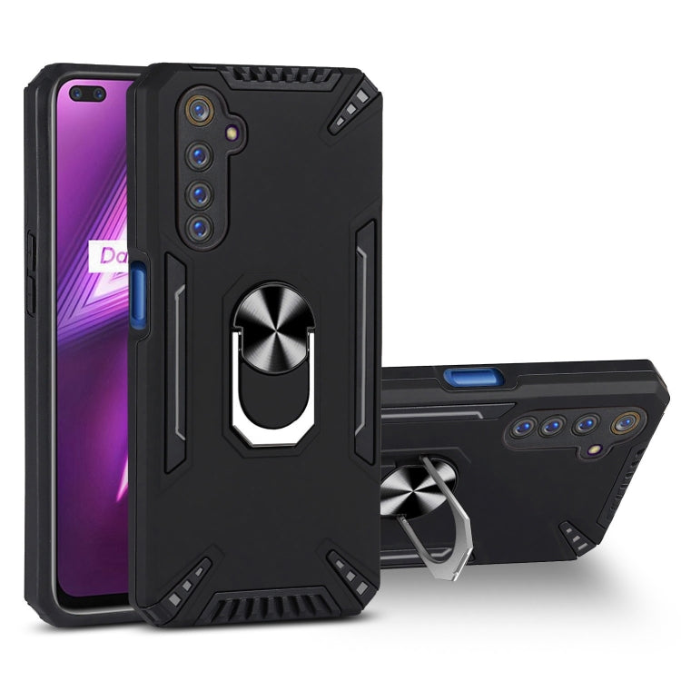 For Realme 6 Pro PC + TPU Protective Case with 360 Degrees Rotatable Ring Holder