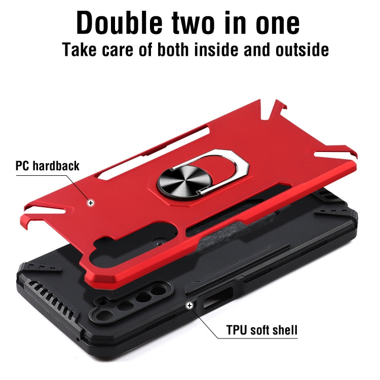 For Realme 6 Pro PC + TPU Protective Case with 360 Degrees Rotatable Ring Holder