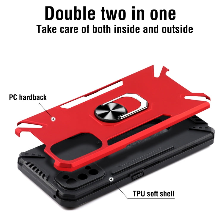 For Realme 7 Pro PC + TPU Protective Case with 360 Degrees Rotatable Ring Holder