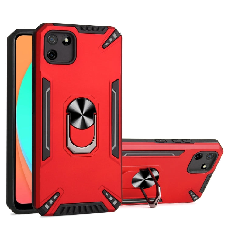 For Realme C11 PC + TPU Protective Case with 360 Degrees Rotatable Ring Holder
