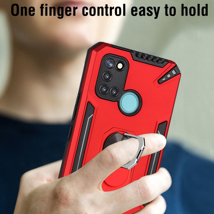 For Realme C17 PC + TPU Protective Case with 360 Degrees Rotatable Ring Holder