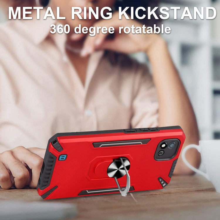 For Realme C20 PC + TPU Protective Case with 360 Degrees Rotatable Ring Holder