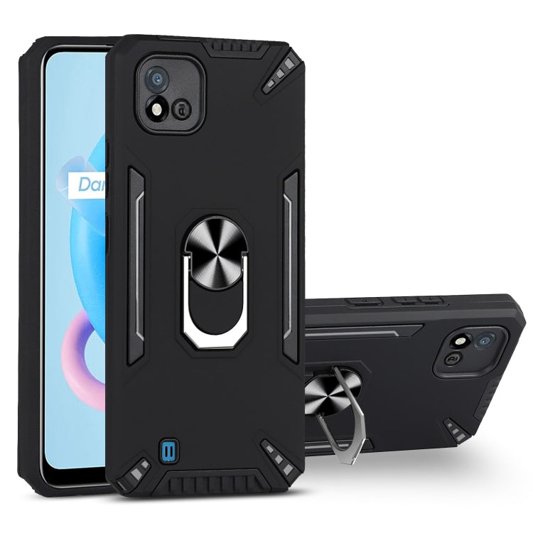 For Realme C20 PC + TPU Protective Case with 360 Degrees Rotatable Ring Holder