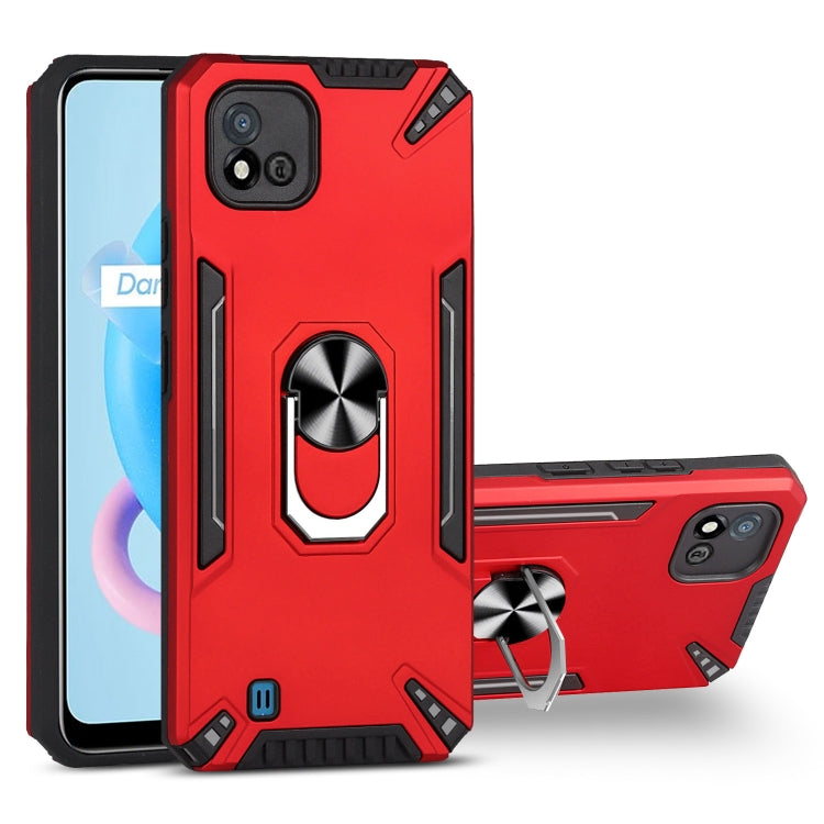 For Realme C20 PC + TPU Protective Case with 360 Degrees Rotatable Ring Holder