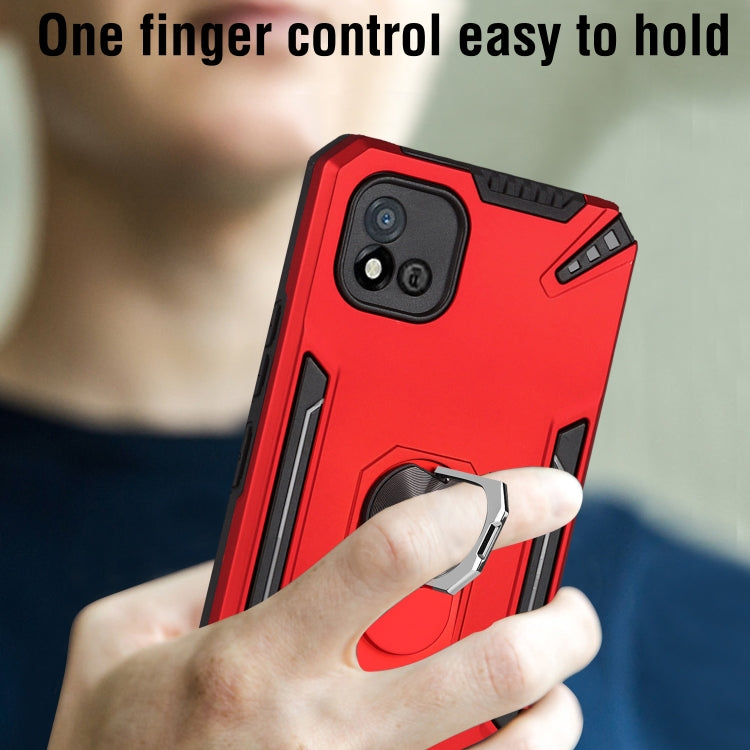 For Realme C20 PC + TPU Protective Case with 360 Degrees Rotatable Ring Holder