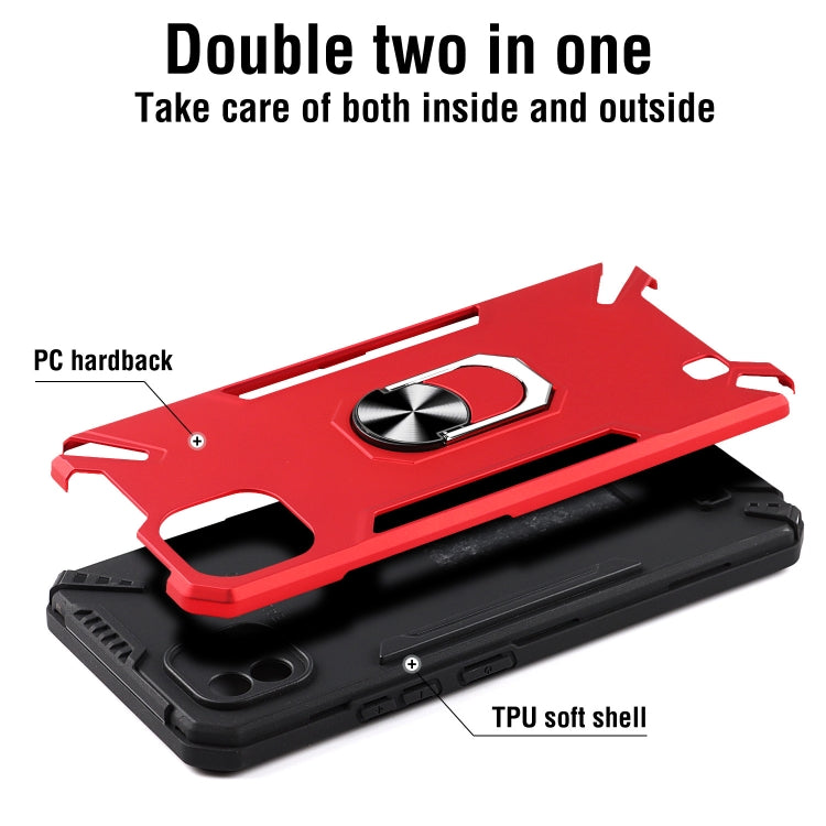 For Realme C20 PC + TPU Protective Case with 360 Degrees Rotatable Ring Holder