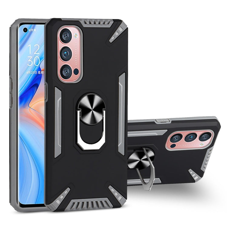 For OPPO Reno4 Pro PC + TPU Protective Case with 360 Degrees Rotatable Ring Holder